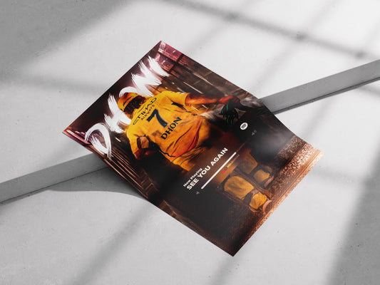 MS Dhoni Farewell Poster – “See You Again” Spotify Style Wall Art | CSK Thala Tribute Print